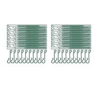 Cryofu Lot de 100 crochets en plastique vert pour accrocher des décorations de sapin de Noël, des couronnes de Noël, des ornements et des suspensions lumineuses