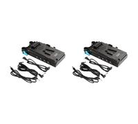 Cryofu Lot de 2 adaptateurs de plaque de batterie V-Mount V-Lock pour support de batterie V-Mount pour appareil photo, lampe vidéo, moniteur, enregistreur audio