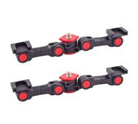 Cryofu Lot de 2 adaptateurs rotatifs pour chaussures froides avec clip de téléphone - Double tige d'extension pour appareil photo et téléphone - Lumière LED