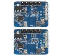 Cryofu Lot de 2 capteurs de présence radar LD2410C 24G pour humains, module de détection de mouvement DC5 V CC