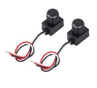 Cryofu Lot de 2 interrupteurs variateurs LED à intensité variable, contrôle à bouton rotatif PWM, gradation de 5 à 100 %, 12 à 24 V pour camping-cars, bateaux et bandes d'éclairage