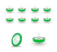 CryoKing Lot de 100 filtres hydrophiles stériles en polyéthylène pour seringue, taille des pores de 0,22 um, diamètre de membrane de 33 mm pour laboratoire scientifique, emballés individuellement