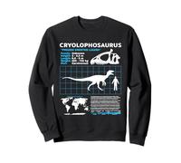 Cryolophosaurus Fiche d'information Crâne fossile Sweatshirt