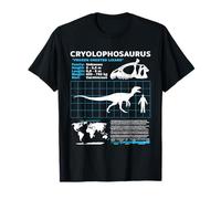 Cryolophosaurus Fiche d'information Crâne fossile T-Shirt