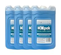 Cryopak ICEpak - Bloc Réfrigérant Rigide Réutilisable pour Glacières et Sacs Isothermes, sans BPA, Non Toxique, Compatible Congélateur, Grand, Lot de 4
