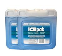 Cryopak ICEpak Lot de 2 Blocs de Glace réutilisables à Coque Rigide pour glacières et boîtes à déjeuner, Design en Gel de qualité Professionnelle, Non Toxique et sans BPA, Accessoires de Voyage