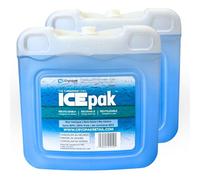 Cryopak ICEpak Lot de 2 Blocs de Glace réutilisables à Coque Rigide pour glacières et boîtes à déjeuner, Design en Gel de qualité Professionnelle, Non Toxique et sans BPA, Accessoires de Voyage