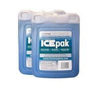 Cryopak ICEpak Lot de 2 Packs de Glace réutilisables à Coque Rigide pour glacières et boîtes à déjeuner, Design en Gel de qualité Professionnelle, Non Toxique et sans BPA, Accessoires de Voyage