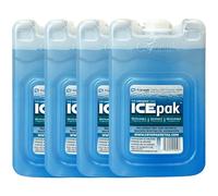 Cryopak ICEpak Lot de 4 Packs de Glace réutilisables à Coque Rigide pour glacières et Lunch Box, Design en Gel de qualité Professionnelle, Non Toxique et sans BPA, Accessoires de Voyage, Déjeuner
