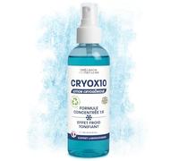 CRYOX10 Lotion Cryogénique Concentrée 1:6 - Cryothérapie Pro et à Domicile | Effet Froid Immédiat, Anti-Cellulite, Draineur | Jambes Lourdes, Muscles Fatigués | En Spray, Gaze, Bande (250)