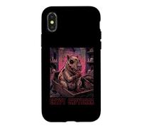 Crypt Capybara Zombie Ghoul, Vampire Mort-Vivant, Cercueil et Horreur Coque pour iPhone X/XS