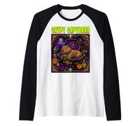 Crypte Capybara Zombie Ghoul, Vampire Mort-Vivant, Cercueil Effrayant Manche Raglan