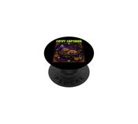 Crypte Capybara Zombie Ghoul, Vampire Mort-Vivant, Cercueil Effrayant PopSockets PopGrip Adhésif