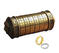 Cryptex Boîte à Puzzle Da Vinci Code Mini Serrure Cryptex avec Compartiments cachés pour Anniversaire, Saint-Valentin, Cadeau d'anniversaire mystérieux pour la Famille et Les Amis