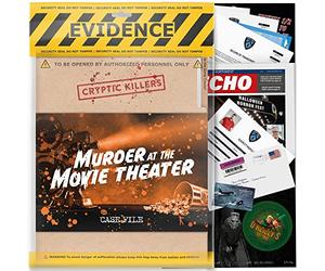 Cryptic Killers Unsolved Murder Mystery Game - Cold Case Files Investigation Detective Clues/Evidence - Solve The Crime - for Individuals, Date Nights & Party Groups - Murder at The Movie Theater
