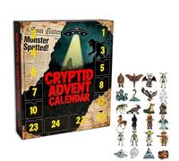 Cryptid Advent Calendar 2025-24 Days Christmas Countdown with 24 Acrylic Cryptid Ornaments, Paranormal Holiday Advent Calendar for Kids & Adults, Scary Party Decor