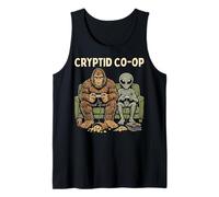 Cryptid Co-OP Sasquatch Bigfoot Alien Playing Video Games Débardeur