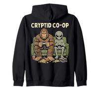 Cryptid Co-OP Sasquatch Bigfoot Alien Playing Video Games Sweat à Capuche