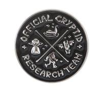 Cryptid Research Team Pin's en émail | Épinglette d'enquêteur paranormal | Cadeau amusant pour les observateurs d'OVNIS et les croyants aux Bigfoot | Finition émail brillant | Accessoire pour amoureux