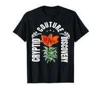 Cryptide Couture Fleur Botanique et Squelettes Mystiques T-Shirt Graphique avec Valeur