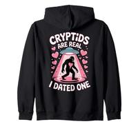 Cryptids are Real I Dated One, Funny Bigfoot et UFO Beam Sweat à Capuche