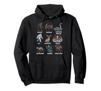 Cryptids Chart Cryptid Folklore Créatures mythiques Sweat à Capuche