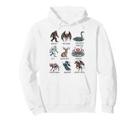 Cryptids Chart Cryptid Folklore Créatures mythiques Sweat à Capuche