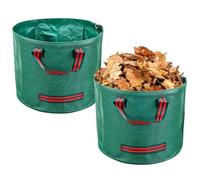 Cryptisg 60L Sans Couvercle Sac Jardin Dechets Verts, Sac Dechets Verts | Réutilisables Etanche Sacs Poubelle avec Poignée,Autoportants Sacs Vegetaux,Pliables Bag Jardin, pour Feuilles Déchets Débris