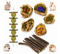 Cryptisg Jouet à Mâcher pour Rongeurs, Bâtons de Foin Jouet à Mâcher(Vert) | Lapin Traite Les Bâtonnets De Foin De Fléole des Prés, Jouet Lapin Nain Intérieur, Jouets Pour Lapins, Hamsters