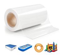 Cryptisg Kit Reparation Piscine, PVC Reparation Liner Piscines sous l'eau, Rustine Piscine Étanche Flexible PVC 10 x 200cm, pour Spa Gonflable Tente Gonflable Matelas Gonflables Bateau