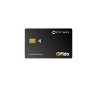 Cryptnox FIDO2 e Sécurité - Authentification sans Mot De Passe & 2FA - Compatible Microsoft, Apple, Google, & Plus - Mifare Desfire - Format Carte Pratique - NFC & Contact