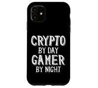 Crypto by Day Gamer by Night Bitcoin Cryptocurrency NFT Game Coque pour iPhone 11