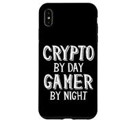 Crypto by Day Gamer by Night Bitcoin Cryptocurrency NFT Game Coque pour iPhone XS Max