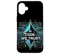 Crypto Coin Blockchain Cryptocurrency Bitcoin ETH Coque pour iPhone 16 Plus