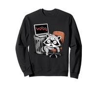 Crypto Crash Raccoon Fait Face à Un drôle d'investisseur en Bourse Sweatshirt