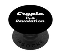 Crypto is a Revolution Cryptocurrency is The Future of Money PopSockets PopGrip Adhésif
