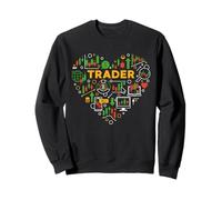 Crypto Trader Heart J'adore Les Traders de Trading de Crypto-Monnaies Sweatshirt