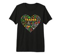 Crypto Trader Heart J'adore Les Traders de Trading de Crypto-Monnaies T-Shirt Haut de Gamme