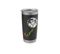 Crypto Trader - Trading de crypto-monnaie Bitcoin To The Moon Gobelet isotherme en acier inoxydable double paroi