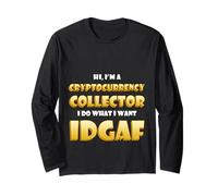 Cryptocurrency Collector IDGAF DeFi NFT Costume Crypto Miner Manche Longue