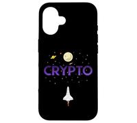 Cryptocurrency Space Rocket Crypto Go Up Only in Crypto Coque pour iPhone 16
