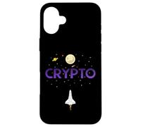Cryptocurrency Space Rocket Crypto Go Up Only in Crypto Coque pour iPhone 16 Plus
