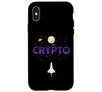 Cryptocurrency Space Rocket Crypto Go Up Only in Crypto Coque pour iPhone X/XS