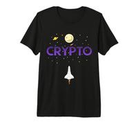 Cryptocurrency Space Rocket Crypto Go Up Only in Crypto T-Shirt Haut de Gamme