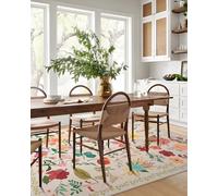 CRYPTOLITE Grand Tapis Lavable et antidérapant à Poils Bas pour Salon, Salle à Manger, Chambre à Coucher, Ferme, Salle de Jeux pour Enfants, 20,4 x 25,4 cm