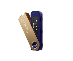 Cryptowallet Ledger Nano S Plus compact écran OLED 2 boutons coque métallique pivotante fuchsia cendré