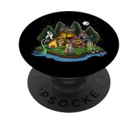 Cryptozoologie Créatures Cryptides Monstres Bigfoot Mothman PopSockets PopGrip Adhésif