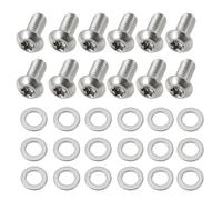 CRYPTRIDER Lot de 12 vis de disque de frein de vélo en acier inoxydable M5 × 10 mm T25 Vis Torx