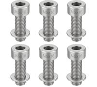 CRYPTRIDER Lot de 6 vis à tête cylindrique à six pans creux M5 × 16 mm en acier inoxydable - Vis à tête hexagonale avec rondelles