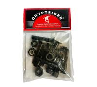 CRYPTRIDER Lot de 8 boulons à tête hexagonale galvanisés de qualité supérieure pour skateboard, 27 mm.